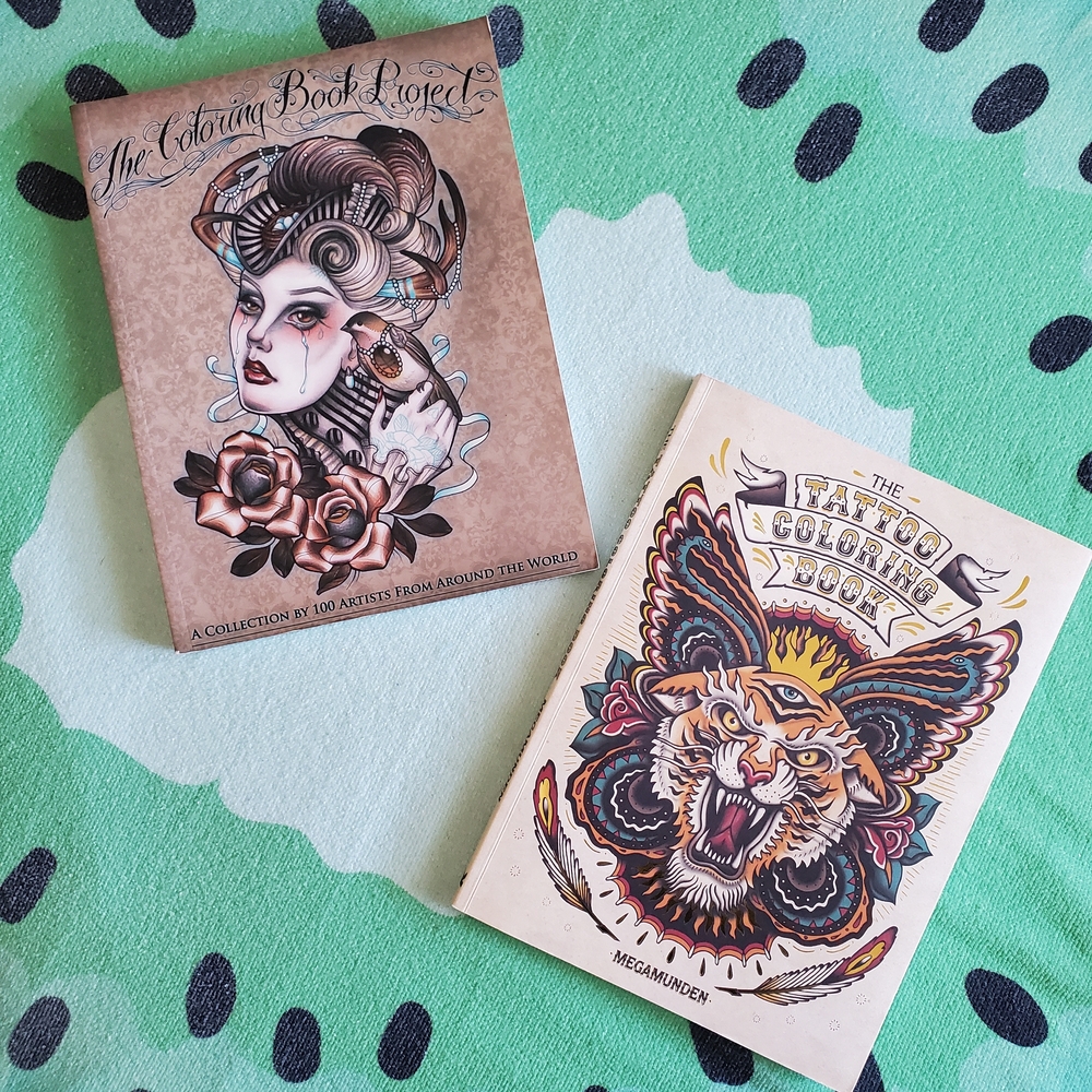 Pair Of Tattoo Coloring Books